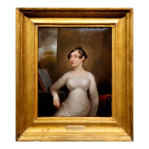 18th Century English School -Portrait of Mary Elwell -Oil Painting