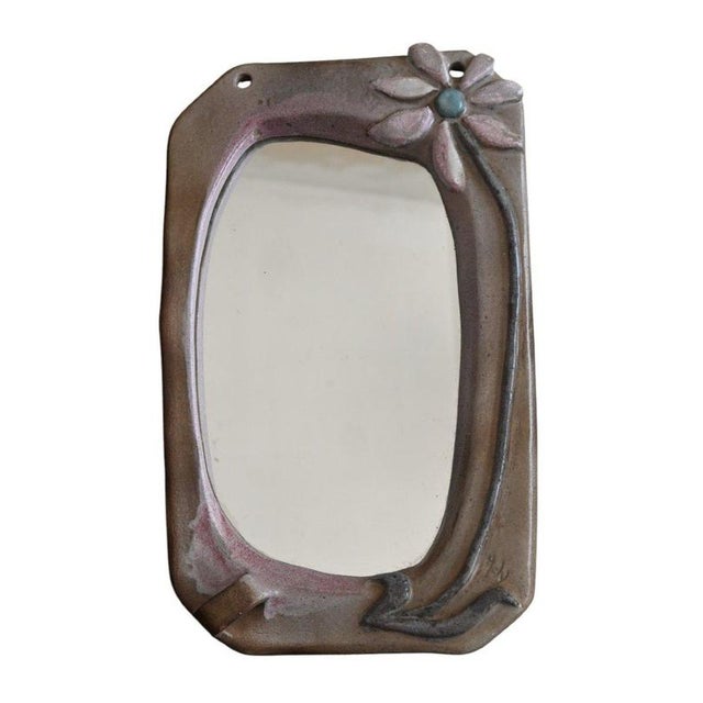 Ceramic Mirror by Ady Kroyer, Denmark, 1960s For Sale - Image 3 of 7