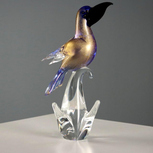 Vintage Sculpture Murano Glass Bird, 1970s For Sale - Image 9 of 9