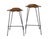 Matthew Izzo Home Tackshop Brown Leather Seat and Iron Base Bar Stool For Sale - Image 4 of 5