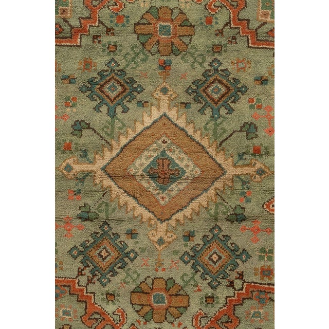 Early 20th Century Zabihi Collection Green Large Irish Donegal Rug - 13'2" x 14'9" For Sale - Image 10 of 12