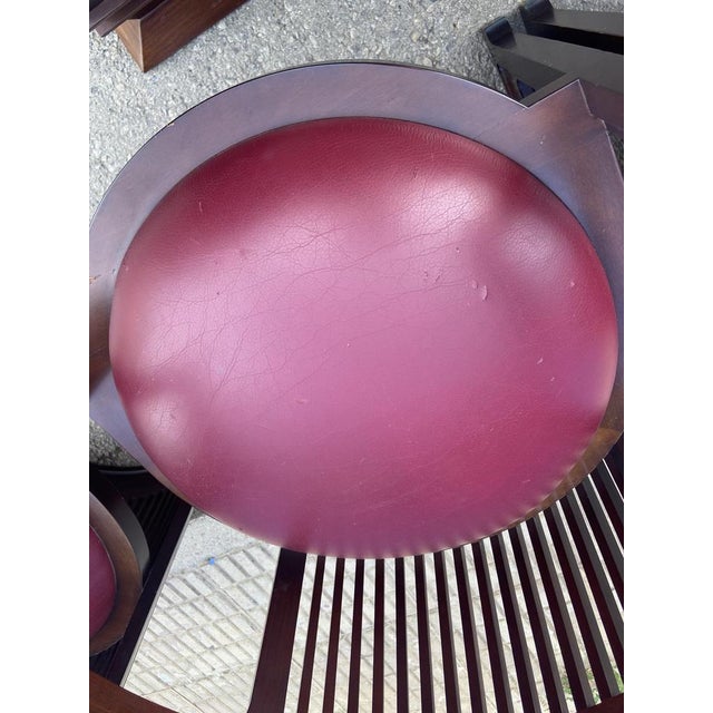 Barrel Chairs with Table by Frank Lloyd Wright for Cassina, Set of 9 For Sale - Image 12 of 16