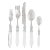 VIETRI Aladdin Brilliant Flatware White Five-Piece Place Setting For Sale