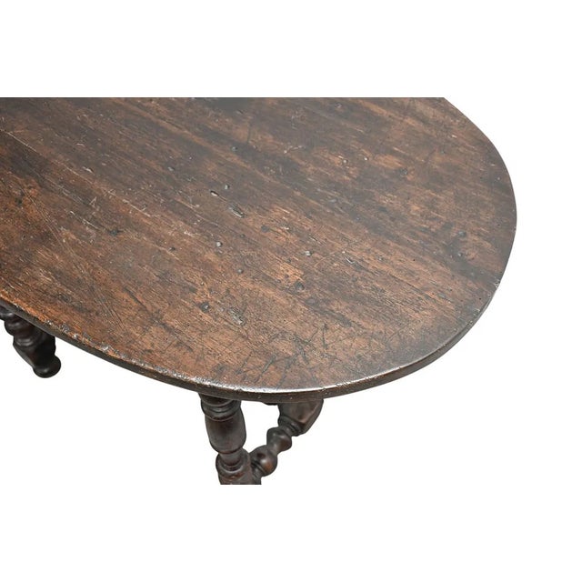 1800s Spanish Antique Kitchen Oval Table. For Sale In West Palm - Image 6 of 6