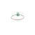 Not Yet Made - Made To Order Classic 14k Gold Natural Emerald & Diamond Three Stone Ring Size 7 For Sale - Image 5 of 11