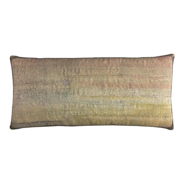 17th Century Antique Brussels Abstract Tapestry Pillow For Sale