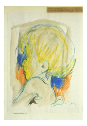 Portrait - Original Pastel Drawing by Leo Guida - 1967 1967