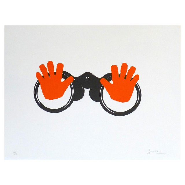 Joan Brossa, Poema Visual 16, 1989, Lithograph For Sale