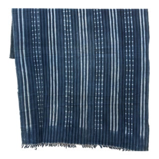 Vintage African Mossi "Sahelian Twilight" Indigo Throw For Sale
