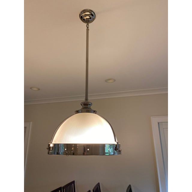 1990s Restoration Hardware Clemson Prismatic Pendant in Polished Nickel