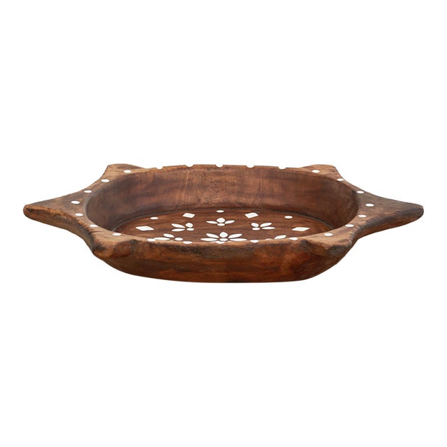 Artisan Floral Painted Wall Art Bowl For Sale