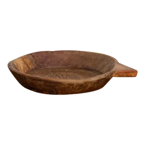 Warm Brown Carved Swati Bowl