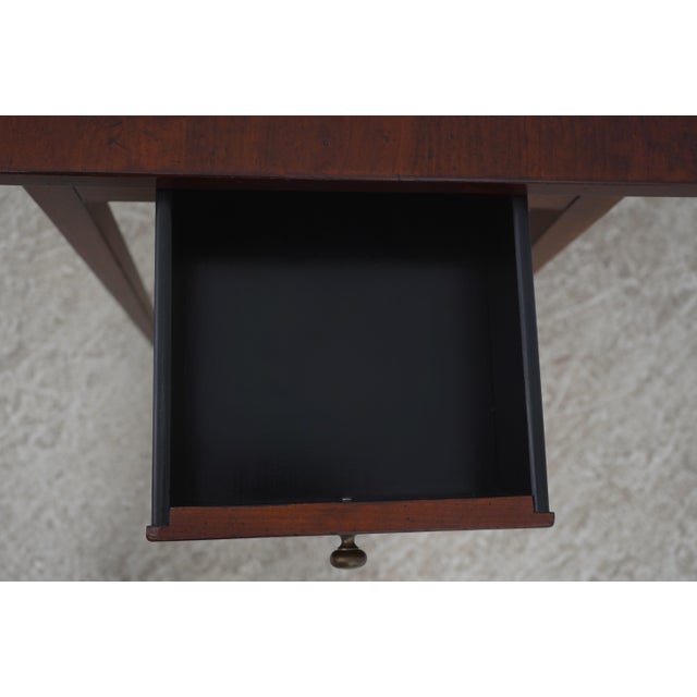 Wright Table Co 2 Drawer Country Drop Leaf Pembroke Table For Sale - Image 4 of 18