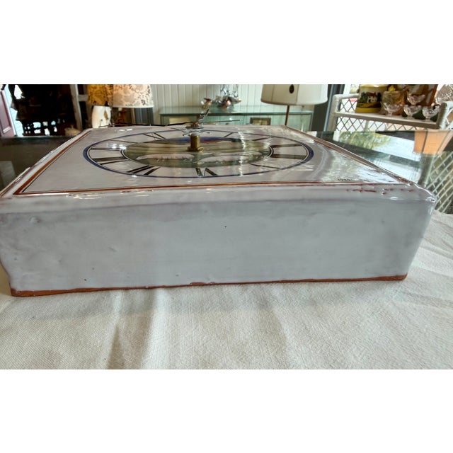 Vintage French Palley Ceramic Clock For Sale In Los Angeles - Image 6 of 14
