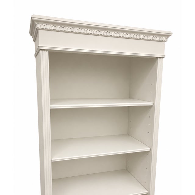 Cream Antique Neoclassical Bookcase in Benjamin Moore Seapearl Lacquer For Sale - Image 8 of 8