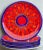 Presenting a set of four made in Italy, hand painted and glazed terra cotta plates. In vibrant colors of the sunset with...