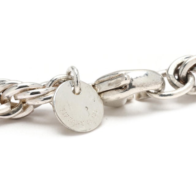 Tiffany and Co. Tiffany & Co Sterling Silver Rope Chain, Length 24 Inches For Sale - Image 4 of 7