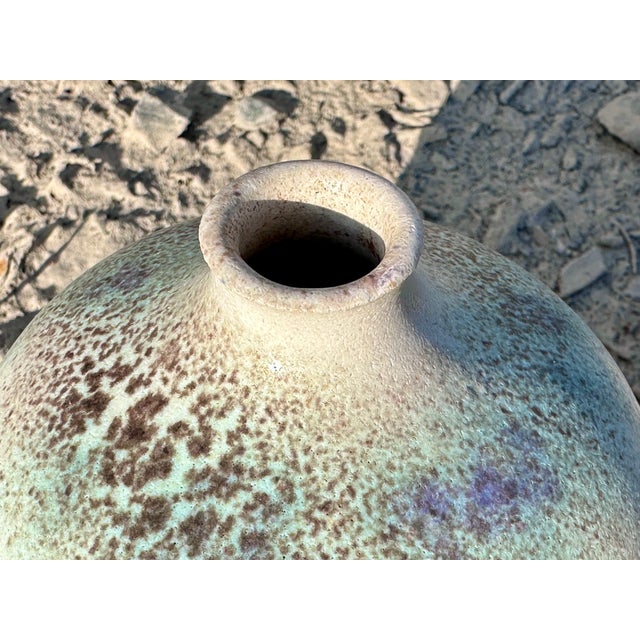Studio Ceramic Spherical Vase by Elisabeth Grosser, Germany, 1980s For Sale - Image 12 of 16
