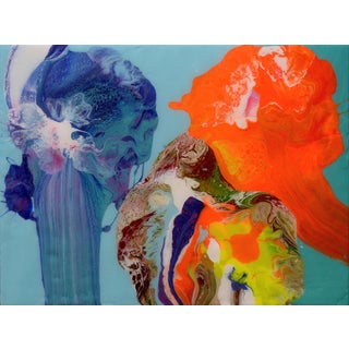 Belicoso by Javier Badell | Acrylic on Canvas Abstract composition with vibrant colors and fluid shapes. For Sale