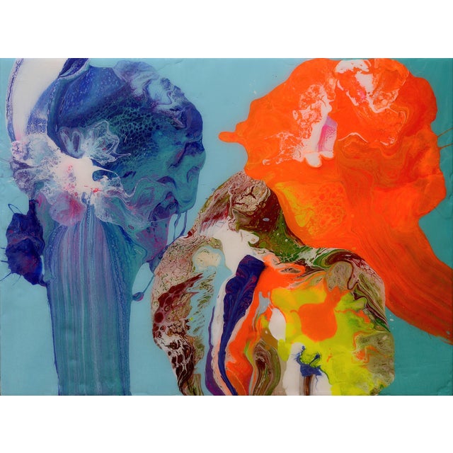 Belicoso by Javier Badell | Acrylic on Canvas Abstract composition with vibrant colors and fluid shapes. For Sale