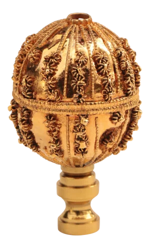Gold Plated Tribal Bead Lamp Finial