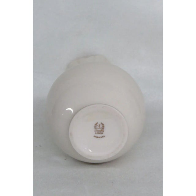 Lenox Lenox Roselyn Rhodora Porcelain Pink Rose With Gold Trim Bud Vase For Sale - Image 4 of 11