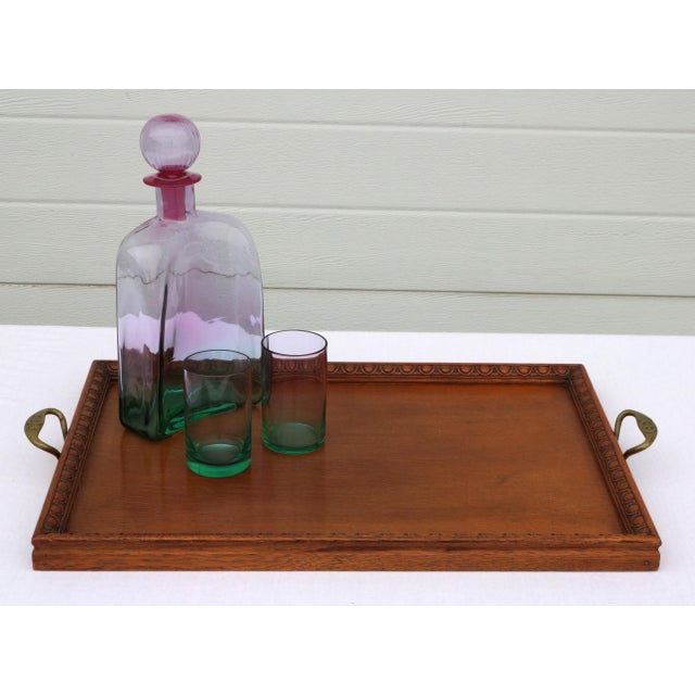 Early 20th Century Wwi Era English Oak Large Serving Tray Made at St. Dunstan's Hostel for Blind Ex Servicemen London For Sale - Image 5 of 8