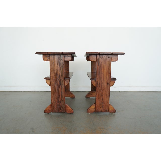 Vintage Old Hickory American Provincial Side Tables (Set of 2) For Sale In Austin - Image 6 of 15