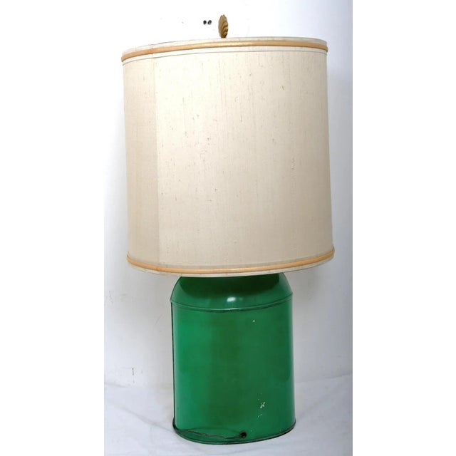 Early 20th Century Sea Shell Tole Canister Lamp #2 For Sale - Image 4 of 9