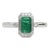 1ct Emerald Ring W Earth Mined Diamonds in Solid 14k Gold Emerald Cut Size 6.75 For Sale