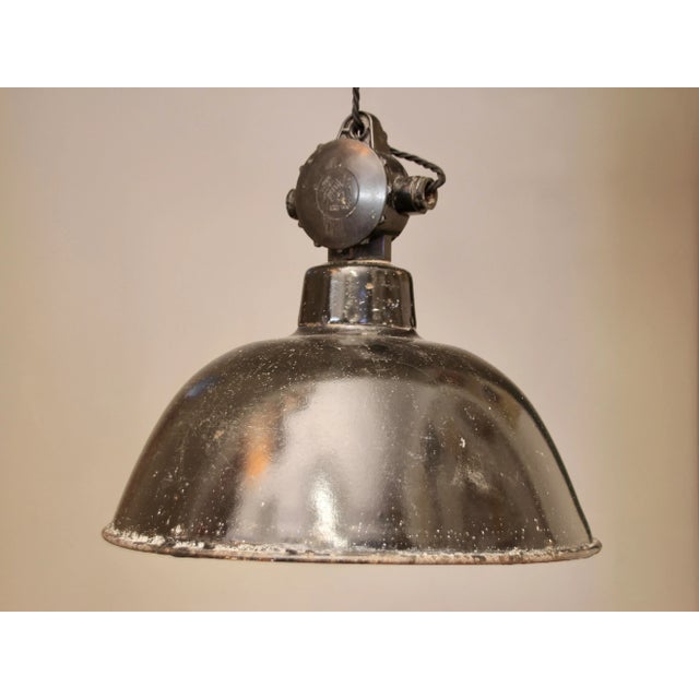 Industrial Gotha S Ceiling Lamp by Bauhaus for VEB Leipzig, 1950s For Sale - Image 3 of 15
