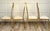 Set of 4 Hollywood Regency Gothic Revival Gilt Dining Chairs in Ivory Bouclé For Sale - Image 9 of 12