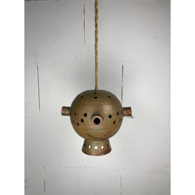 Brutalist Space Age Ceramic Pendant attributed to Mobach, Netherlands, 1960s For Sale - Image 12 of 18