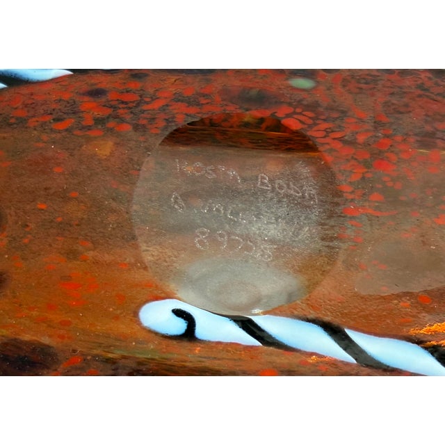 Vintage Kosta Boda Satellite Signed Bertil Vallien Red Bottle Vase Sculpture For Sale - Image 13 of 14