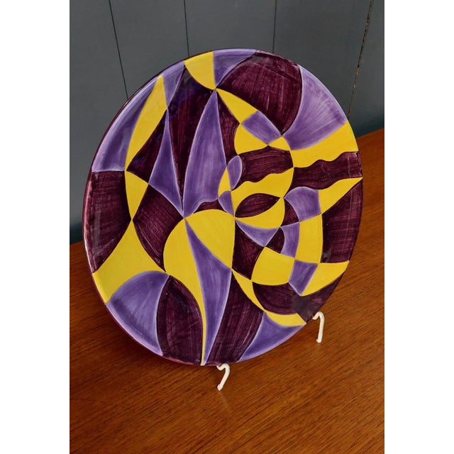 Futurist Dish by Mario Guido Dalmonte for Ceramica Gatti Faenza, Italy, 1980s For Sale - Image 4 of 8