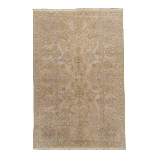 Agra Design Hand Knotted Rug 6'4 X 9'9 For Sale