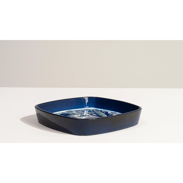 1960s Denmark Blue Ceramic Decorative Bowl For Sale - Image 15 of 18
