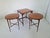 Wood Burl Top Mahogany Nesting Tables, Set of 3 For Sale - Image 7 of 12