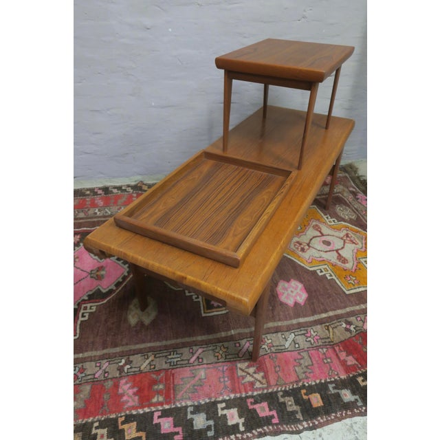 Teak Coffee Tables and Tray by Johannes Andersen for Trioh, Denmark, 1960s, Set of 3 For Sale - Image 15 of 15