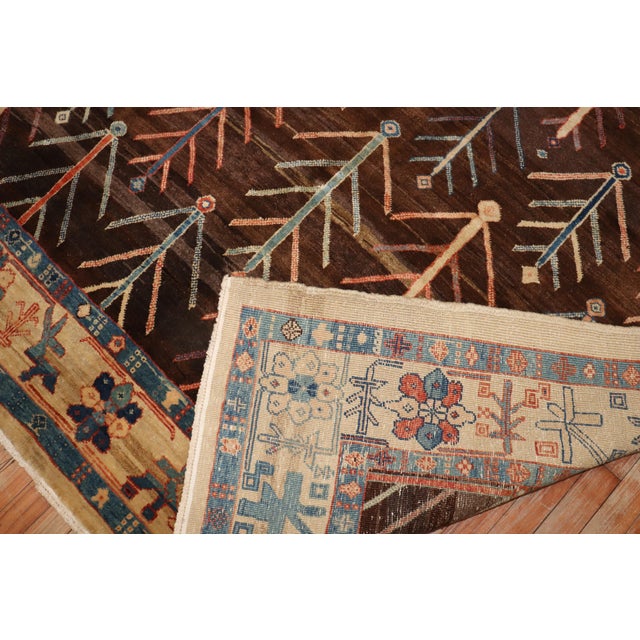 Contemporary Zabihi Collection Persian Bakshaish Tree Square Contemporary Rug For Sale - Image 3 of 12