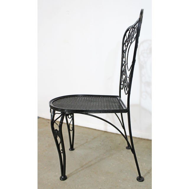 Vintage Meadowcraft Dogwood Wrought Iron Patio Dining Side Chairs Set Of 4 Chairish