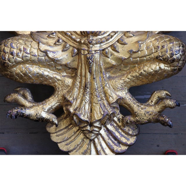 Gold Thai Garuda Wall Hanging Statue For Sale - Image 8 of 9