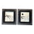 Two Contemporary Abstract Black Ink Watercolor Paintings - Set of Two For Sale