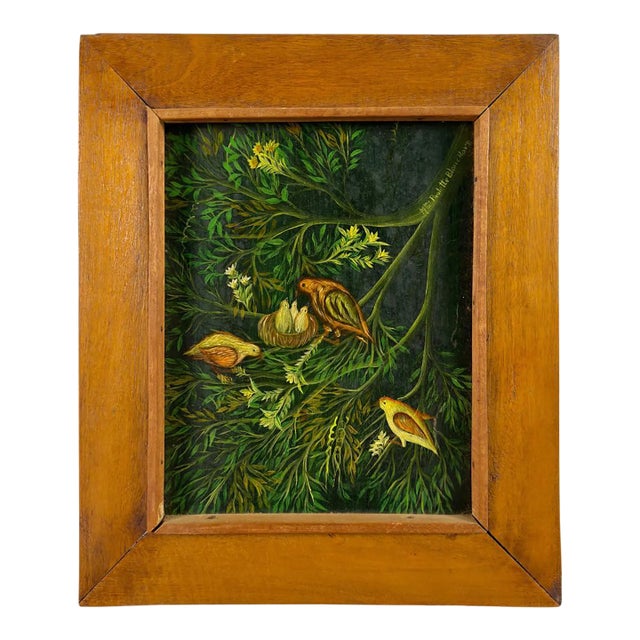 1990s Bird's Nest Painting by Paulette Blanchard For Sale