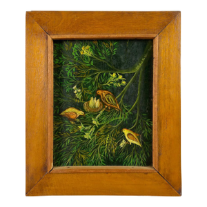 1990s Bird's Nest Painting by Paulette Blanchard
