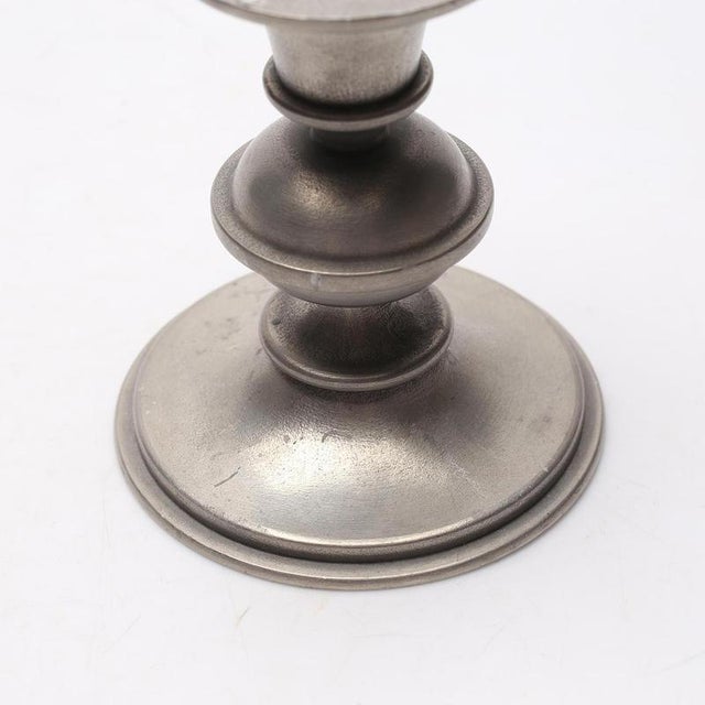 Scandinavian Modern Pewter Candlesticks by Edvin Ollers, 1971, Set of 2 For Sale - Image 6 of 8