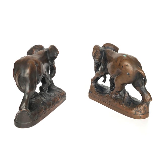Vintage Bronze Elephant Bookends a Pair Chairish