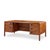 Mid-Century Modern Roger Sprunger for Dunbar Style Mid Century Walnut Waterfall Executive Desk For Sale - Image 3 of 9
