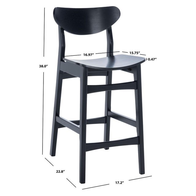 Traditional Thaxton Counter Stool - Black For Sale - Image 3 of 8