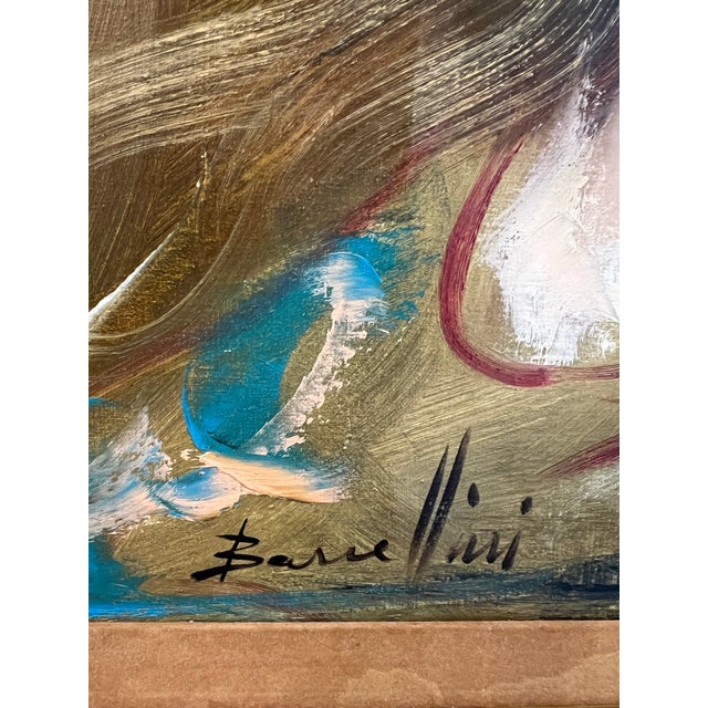 1970s 1970s Original Oil on Canvas “Portrait of a Weeping Girl” by S. Barcellini (Italian, B. 1926) For Sale - Image 5 of 6